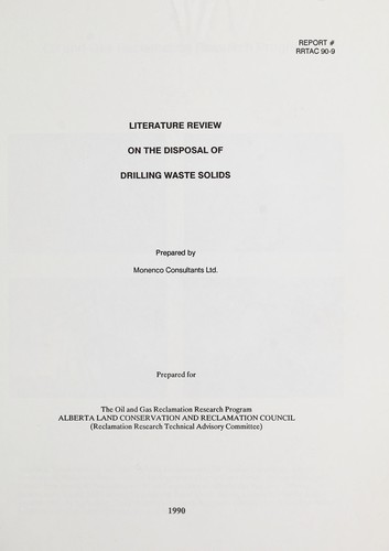 Literature review on the disposal of drilling waste solids
