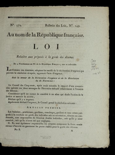 Loi relative aux pre pose s a   la garde des de tenus by France cover