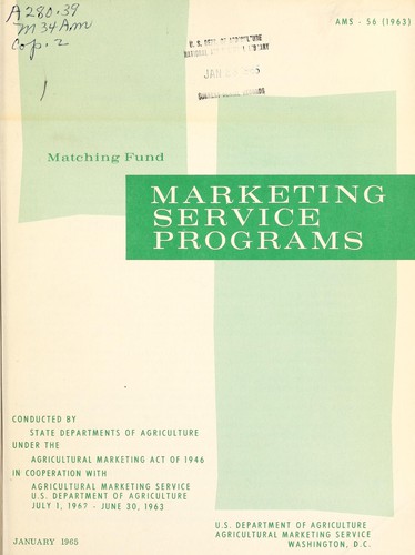 Marketing service programs by Edward Hensen cover
