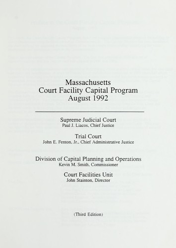 Massachusetts court facility capital program