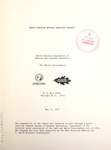 North Carolina natural heritage program