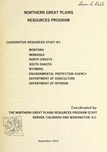 Northern Great Plains Resources Program