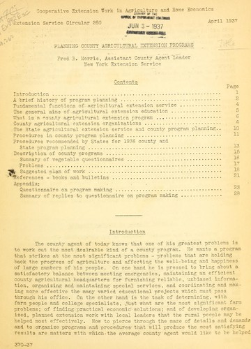 Planning county agricultural extension programs