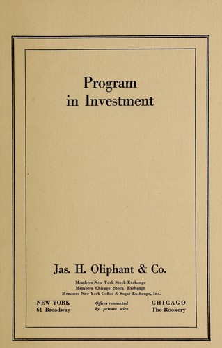 Program in investment