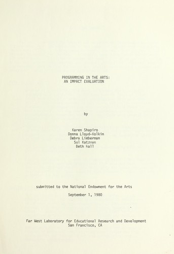 Programming in the arts