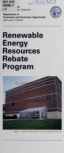 Renewable Energy Resources Rebate Program by Illinois. Department of Commerce and Economic Opportunity cover