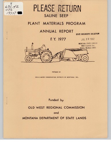 Saline seep plant materials program