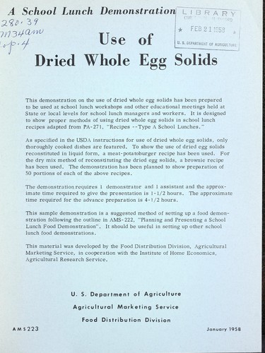 A School lunch demonstration