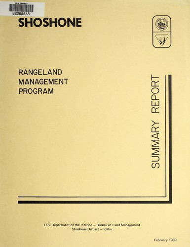 Shoshone rangeland management program