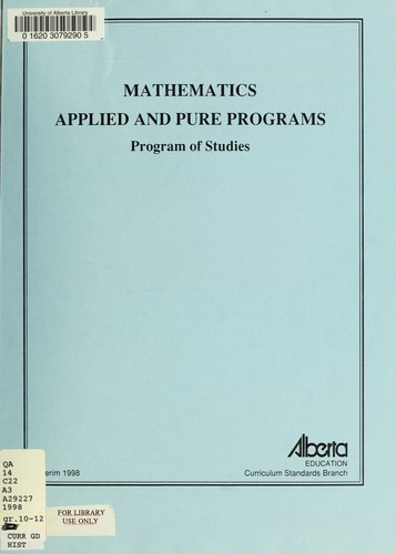 Mathematics applied and pure programs