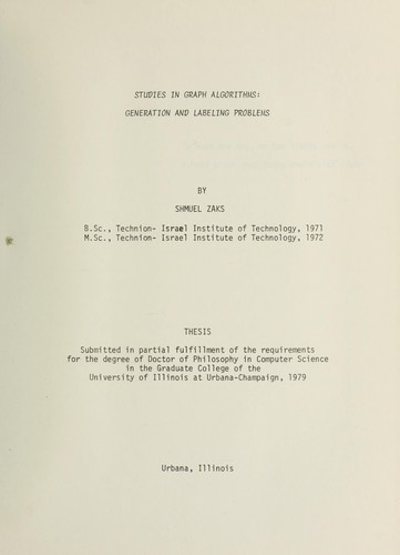 Studies in graph algorithms