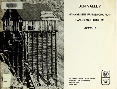 Sun Valley management framework plan, rangeland program
