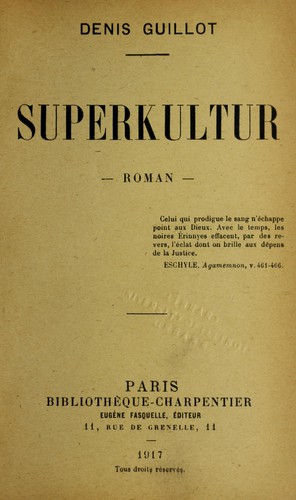 Superkultur by Denis Guillot cover
