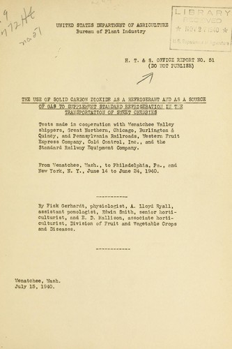 The use of solid carbon dioxide as a refigerant and as a source of gas to supplement standard refigeration in the transportation of sweet cherries