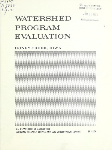Watershed program evaluation