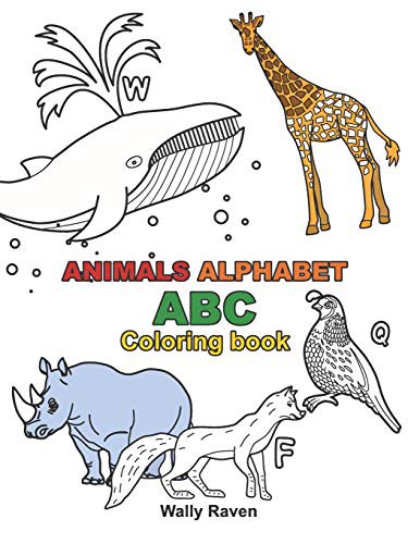Animals Alphabet ABC Coloring book by Wally Raven cover