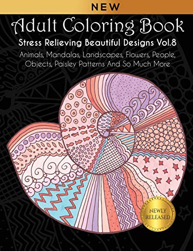 Adult Coloring Book : Stress Relieving Beautiful Designs by Joanna Kara cover