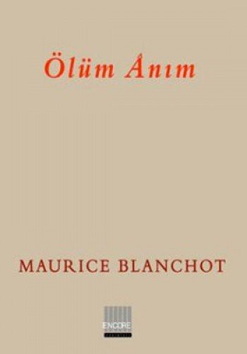 Olum Anim by Maurice Blanchot cover