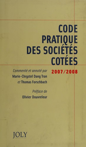 Code pratique des sociétés cotées by France cover