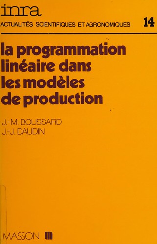 La programmation linéaire dans les modèles de production