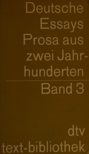Deutsche Essays by  cover