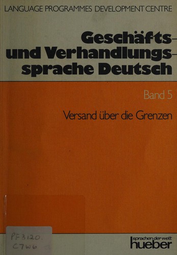 Geschafts- und Verhandlungssprache Deutsch by H. W. Wolff cover