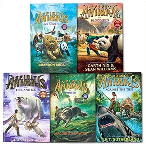 Spirit Animals Set of 5 Books : #1 Wild Born Spirit Animals #2 : Hunted Spirit Animals #3 : Blood Ties Spirit Animals #4 : Fire and Ice Spirit Animals #5