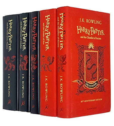 Harry Potter House Gryffindor Edition Series 1-5 Books Collection Set By J.K. Rowling by J. K. Rowling cover