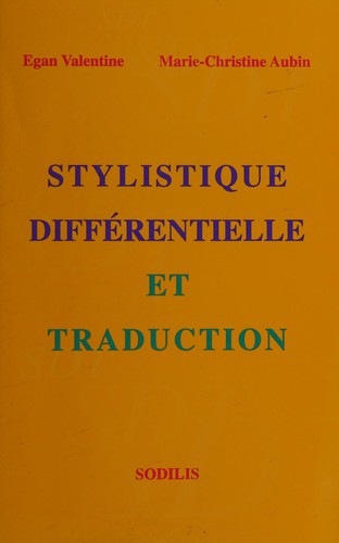 Stylistique différentielle I by Marie-Noëlle Legoux cover