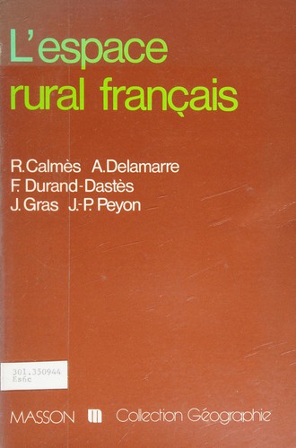 L'Espace rural français by Roger Calmès cover