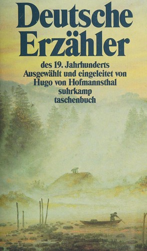 Deutsche Erzähler des 19. Jahrhunderts by Hugo von Hofmannsthal cover