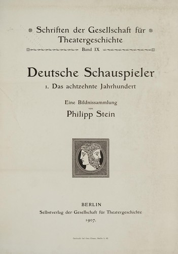 Deutsche Schauspieler by Stein, Philipp cover
