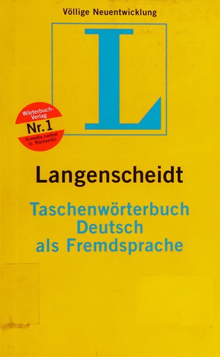 Langenscheidt taschenworterbuch Deutsch als Fremdsprach by Dieter Götz, Hans Wellmann cover