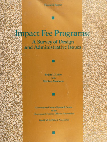 Impact fee programs