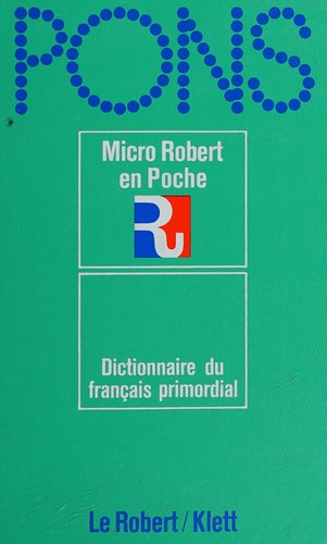 Pons Micro Robert en poche by Robert, Paul, Alain Rey cover