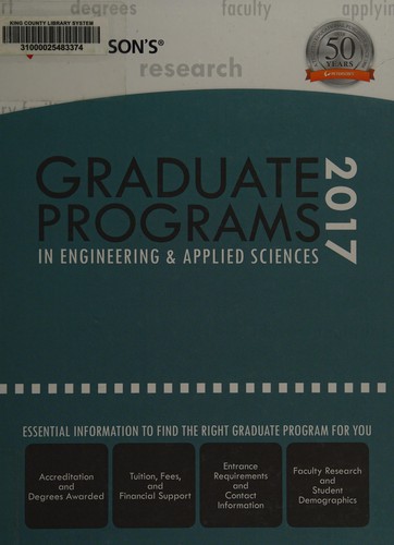 Peterson's graduate programs in engineering & applied sciences 2017