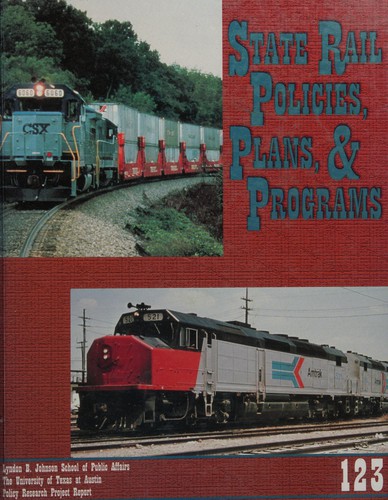 State rail policies, plans, and programs by Leigh B. Boske cover