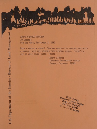 Adopt-a-horse program