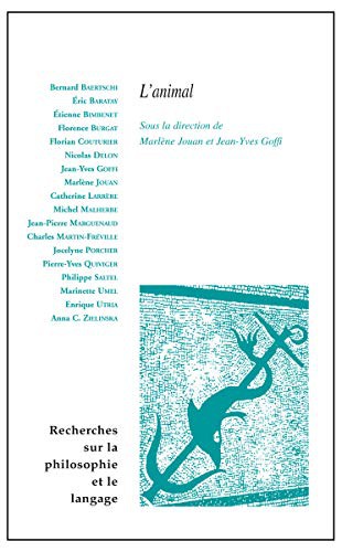 L'Animal by Jean-Yves Goffi, Marlene Jouan, Bernard Baertschi, Eric Baratay, Etienne Bimbenet, Florence Burgat, Florian Couturier, Nicolas Delon, Catherine Larrere, Michel Malherbe, Jean-Pierre Marguenaud, Charles Martin-Freville, Jocelyne Porcher, Pierre-Yves Quiviger, Philippe Saltel, Marinette Umel, Enrique Utria, Anna C Zielinska cover