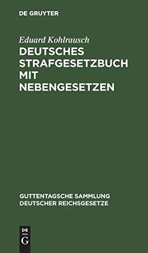Deutsches Strafgesetzbuch mit Nebengesetzen by Eduard Kohlrausch, Richard Lange cover