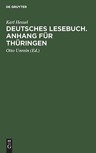Deutsches Lesebuch. Anhang Für Thüringen by Karl Hessel, Otto Unrein cover