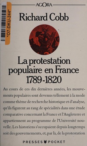 La protestation populaire en France, 1789-1820 by Richard Cobb cover