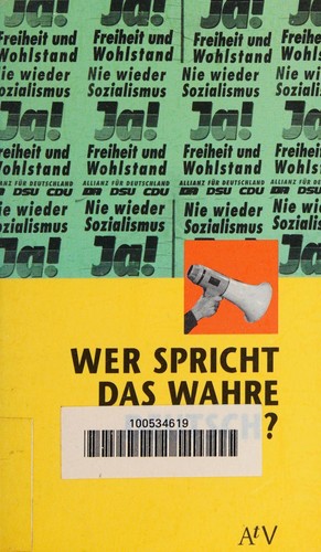 Wer spricht das wahre Deutsch? by Ruth Reiher cover