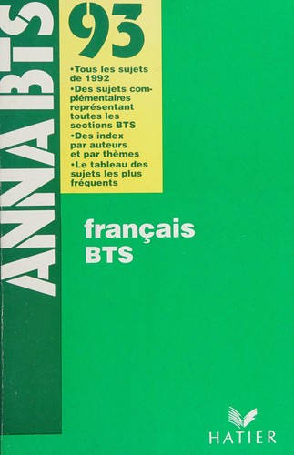 Français BTS by Jacqueline Bernard cover
