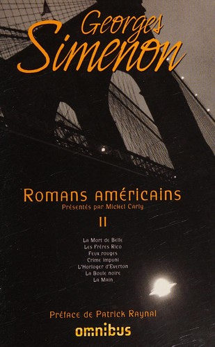 Romans américains by Georges Simenon cover
