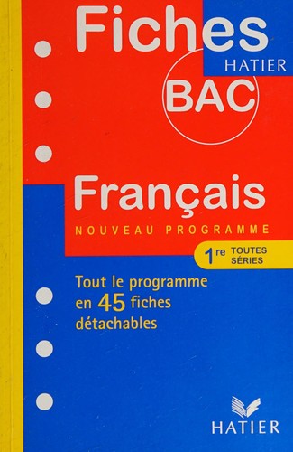 Français, classe de première, séries générales et technologiques