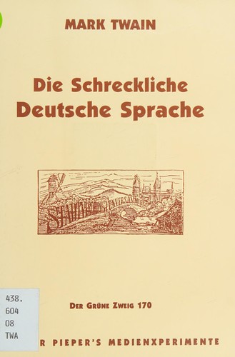 Die schreckliche deutsche Sprache by Mark Twain cover