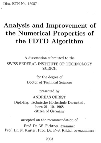 Analysis and improvement of the numerical properties of the FDTD algorithm