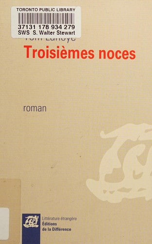 Troisièmes noces by Tom Lanoye cover