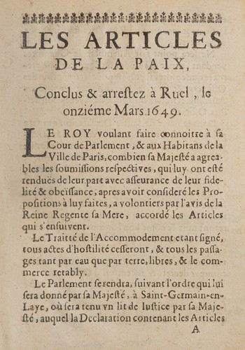 Les articles de la paix by France cover